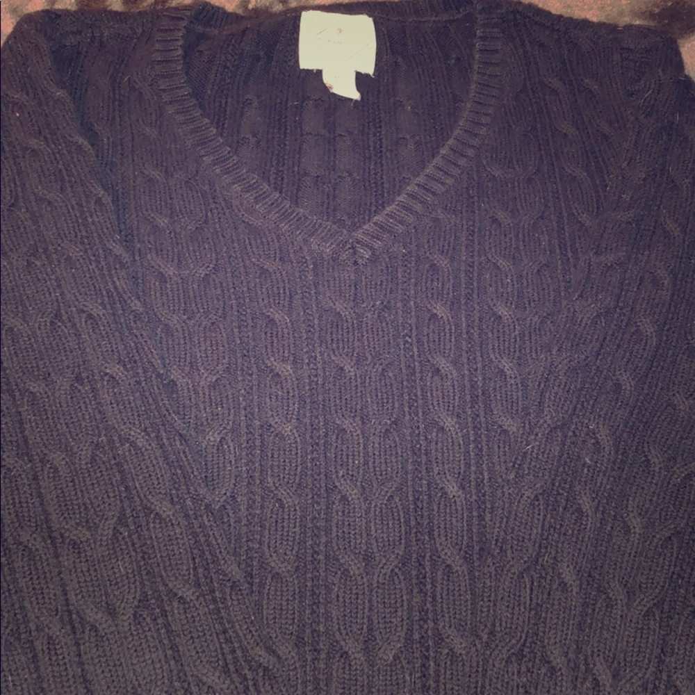 Knit v neck sweater